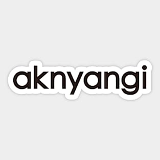 aknyangi logo B - cat miaw lovers Sticker